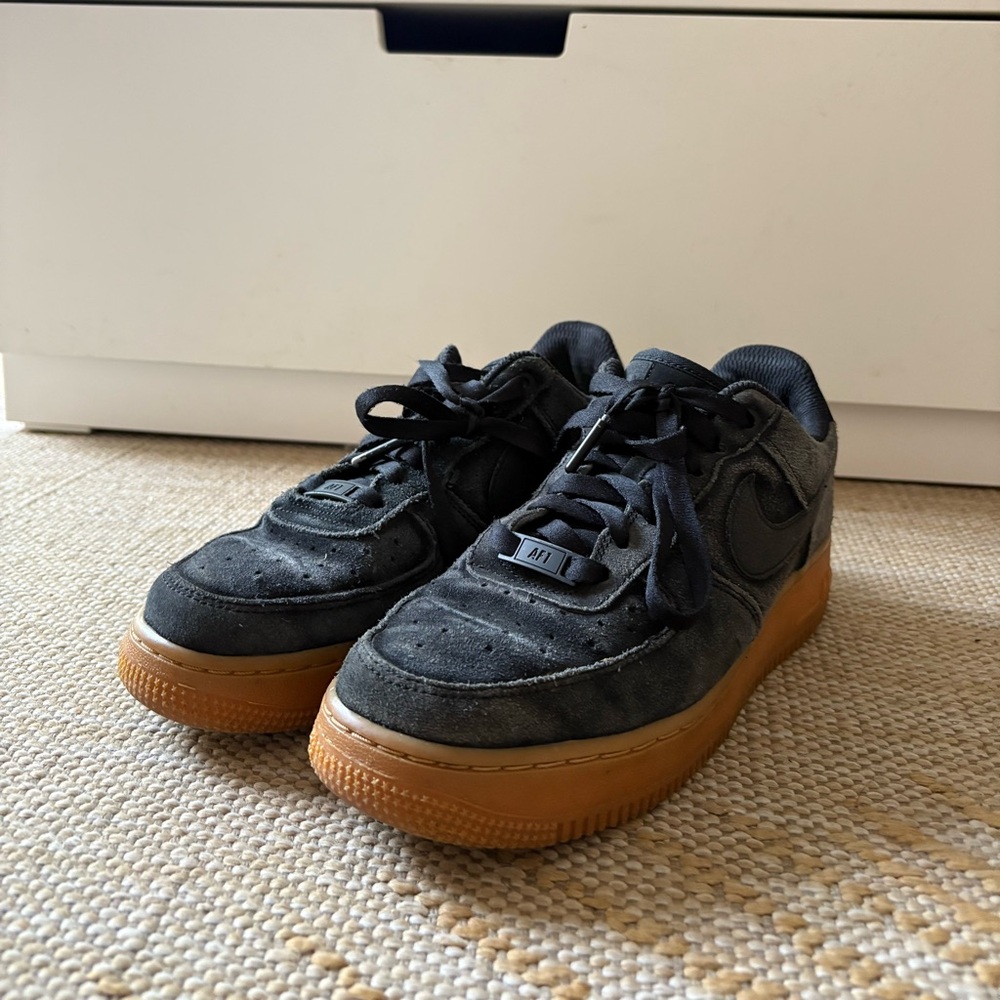 Black Leather AF1 Air Force One Platform
